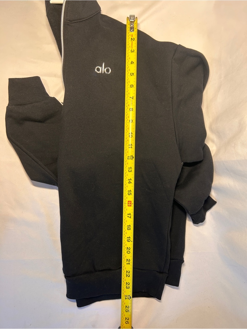 Alo Yoga Black Half Zip Pullover Sweatshirt Oversized Small NWT - Picture 8 of 9